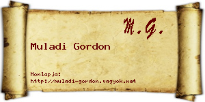 Muladi Gordon névjegykártya